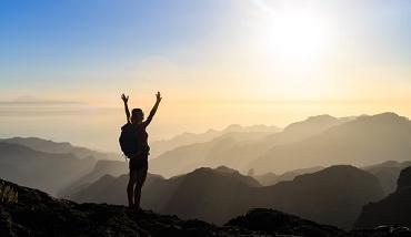 Climbing to the top of Tezh Ler mountain