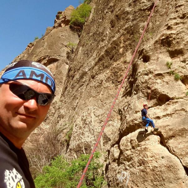 Rock climbing in the Noravank canyon. Armenian wine tasting