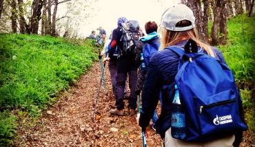 Climbing to the top of Mount Tsaghkunyats