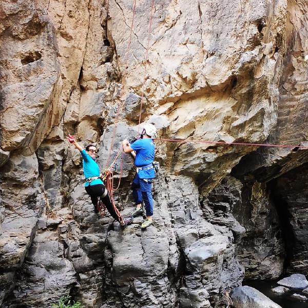 Climbing at the foot of Mount Ara